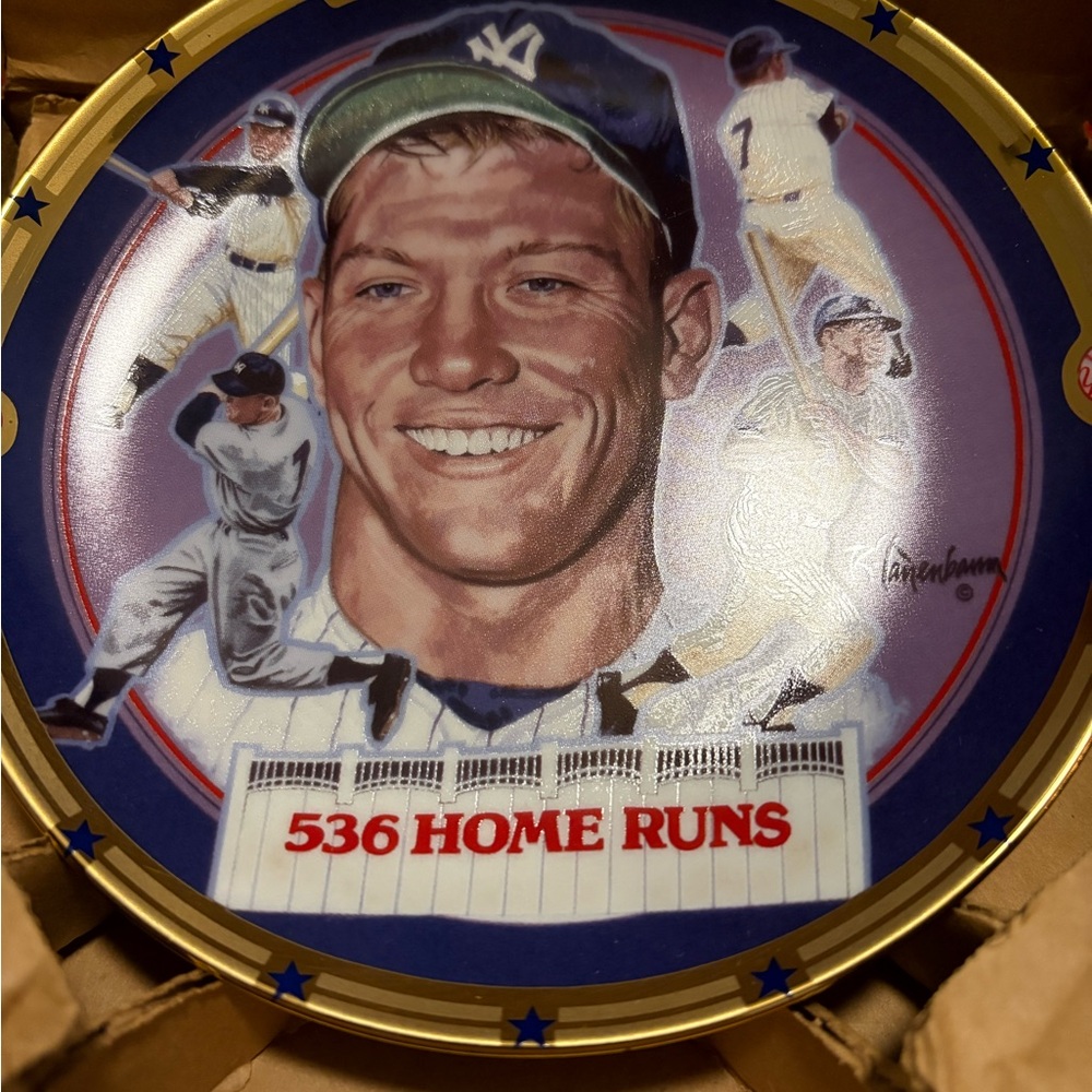 The Bradford Exchange Blue and Gold Baseball Legend Plate